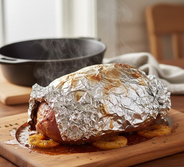 Receta de Jamón al Horno con Piña