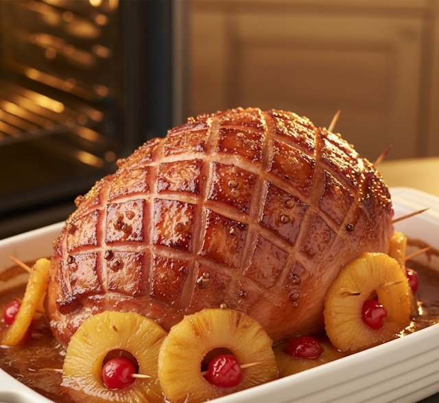 Jamón Asado con Piña