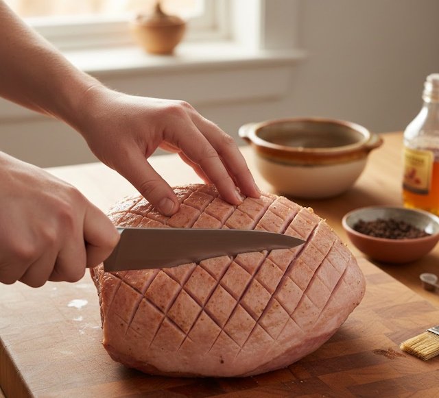 Receta de Jamón al Horno con Piña