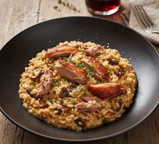 Receta de Risotto de Confit de Pato