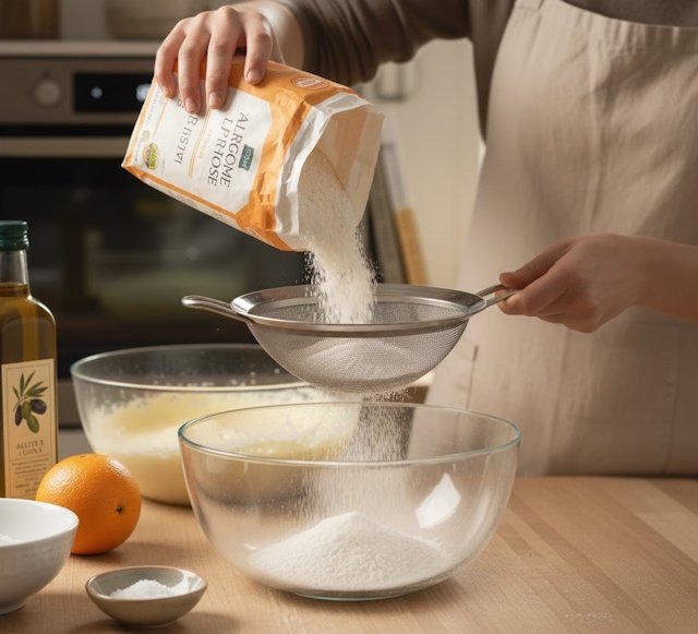 Bizcocho Naranja, aceite y chocolate