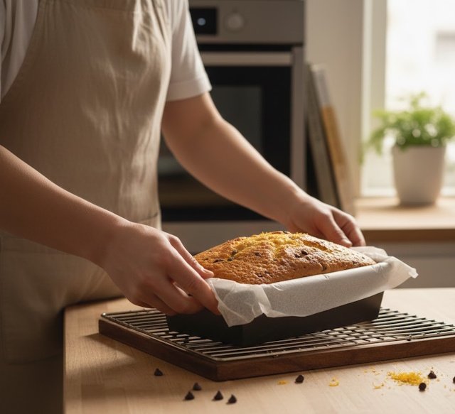 Bizcocho Naranja, aceite y chocolate