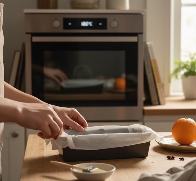 Bizcocho Naranja, aceite y chocolate