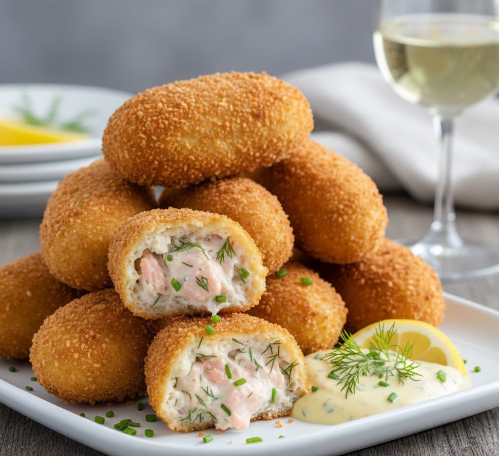Receta de croquetas de salmón ahumado