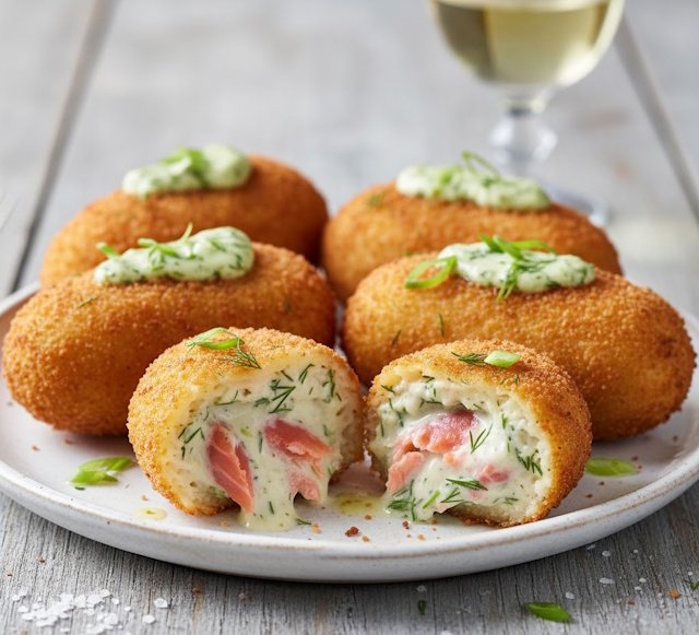 Receta de croquetas de salmón