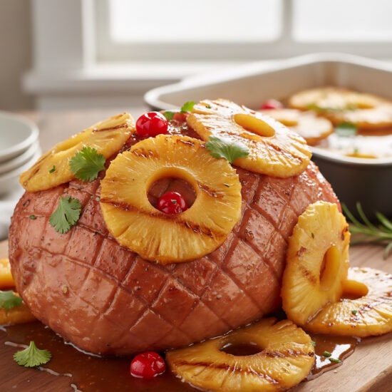 Receta de Jamón al Horno con Piña