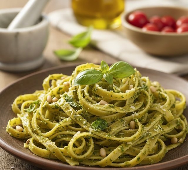 Receta Tagliatelle al Pesto