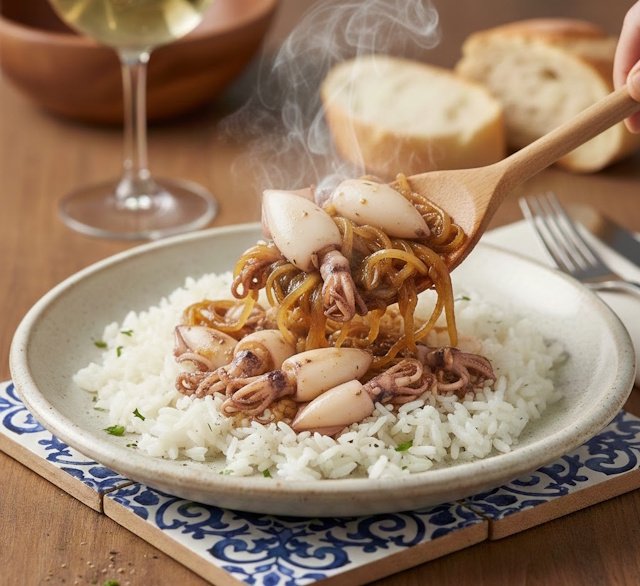 Chipirones Encebollados