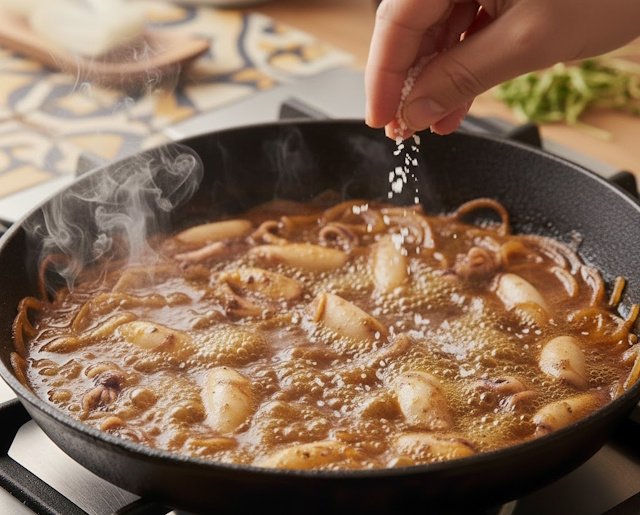 Chipirones Encebollados