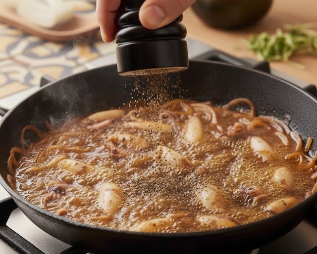 Chipirones Encebollados