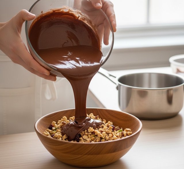 Chocolate Fundido con Frutos Secos