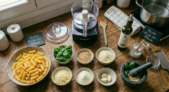 Rigatoni al pesto