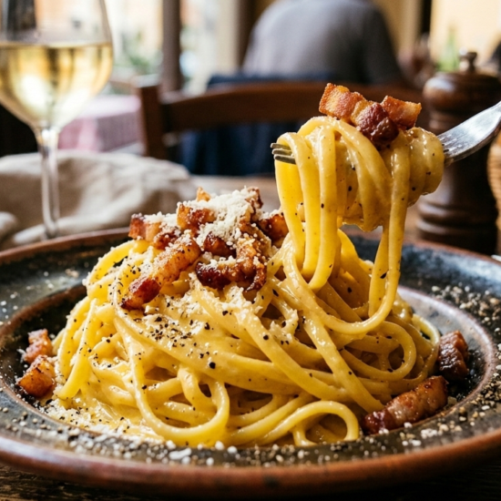 Receta de Linguini Carbonara