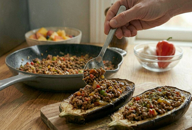 Relleno de berenjena asada