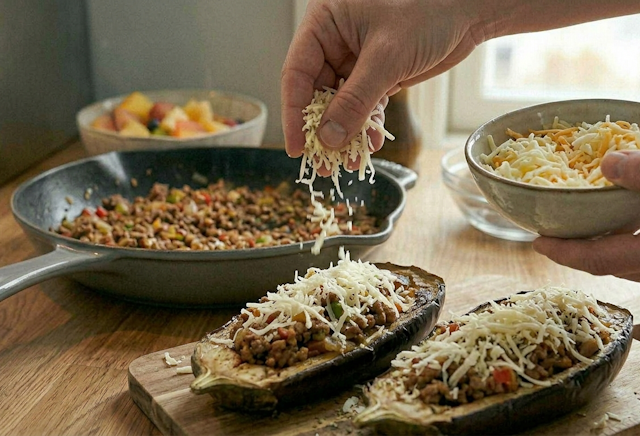 Relleno de berenjena asada