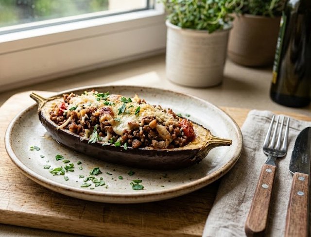 Berenjena rellenas asadas