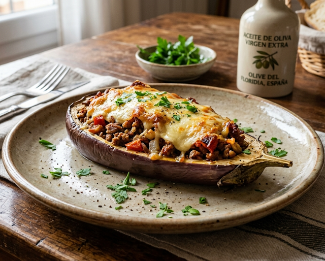  receta de Berenjena rellenas asadas