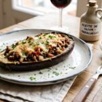 Berenjenas rellenas de carne al horno