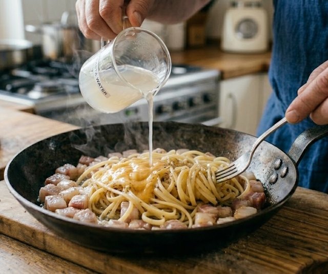 Receta de Linguini Carbonara