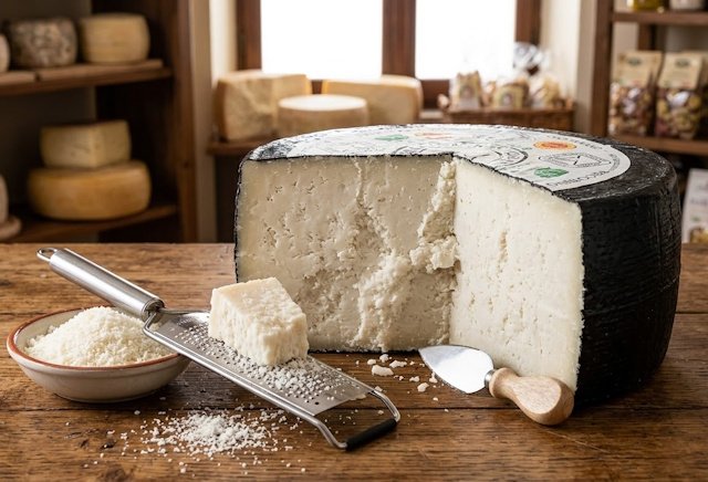 Queso Percorino, para hacer la receta de Pasta Trofie con Verduras y Nueces