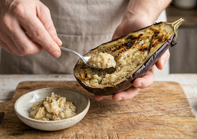 Berenjenas rellenas de carne al horno