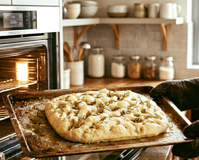 Focaccia de Tomates y Aceitunas