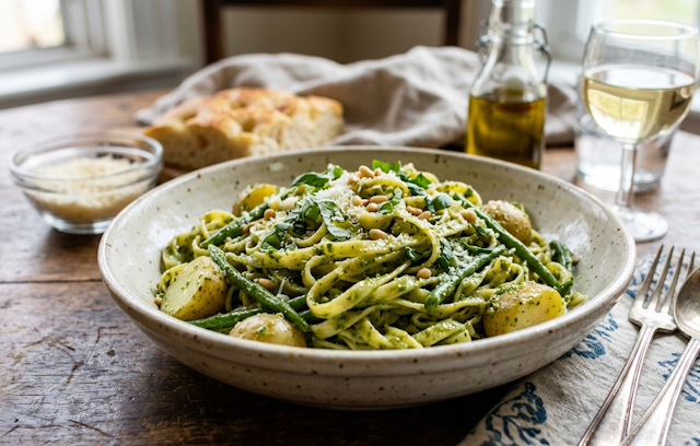Lato de Trenette al Pesto