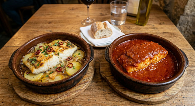 bacalao a la bilbaína y vizcaína