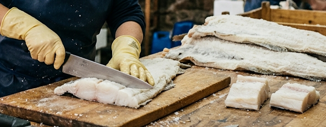 Lomos de bacalao en salazón