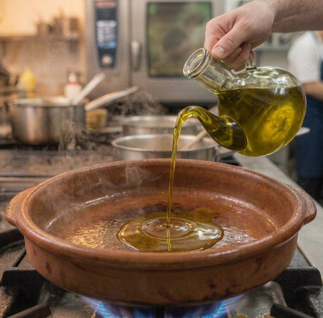 Aceite en el cazo