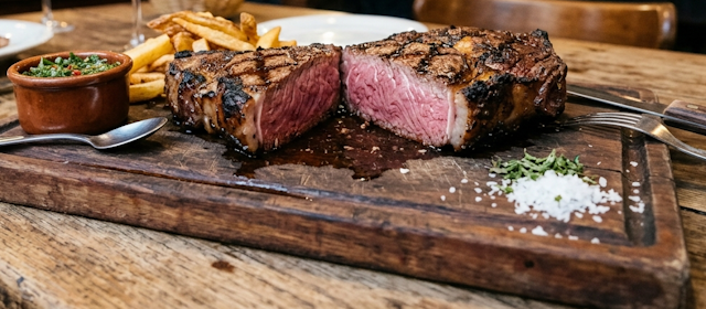 Cortar el Bife Ancho Argentino