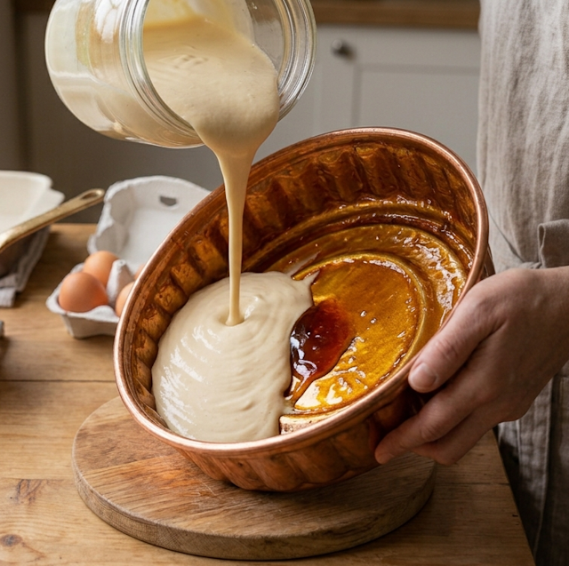 Flan de queso cremoso cubierto con caramelo casero