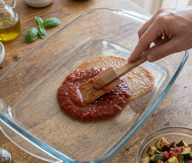 Tomate sobre bandeja de horno