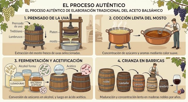 Pasos Receta Tradicional del Vinagre de Módena