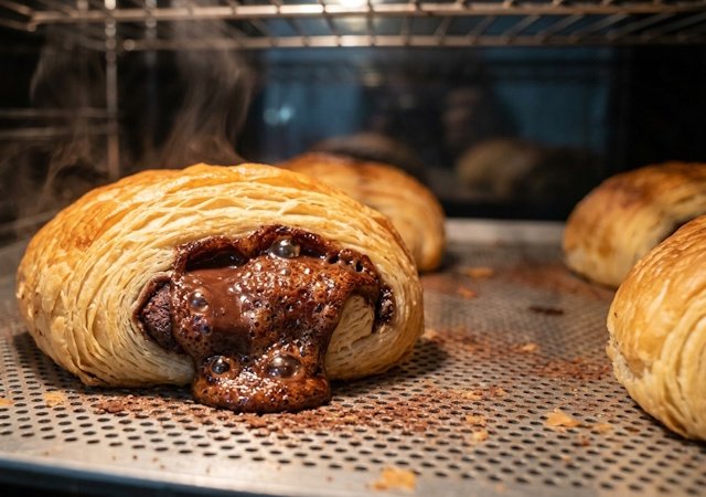 Cruasanes Rellenos de Crema de Chocolate