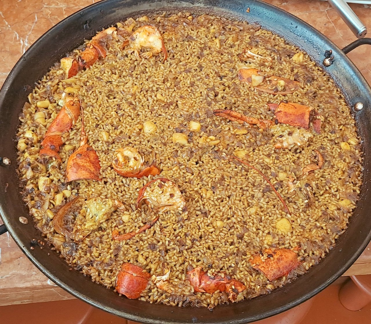 Paella Bogavante y Sepia