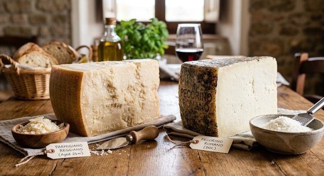 Queso Parmesano y Romano