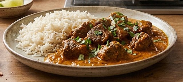 Cordero Tikka  variante de la receta de Pollo Tikka Masala
